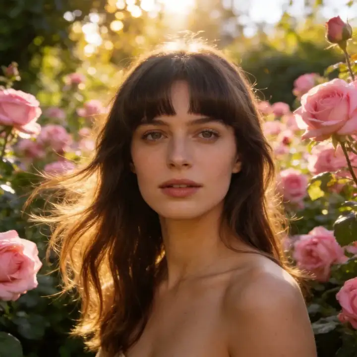 Long curtain bangs